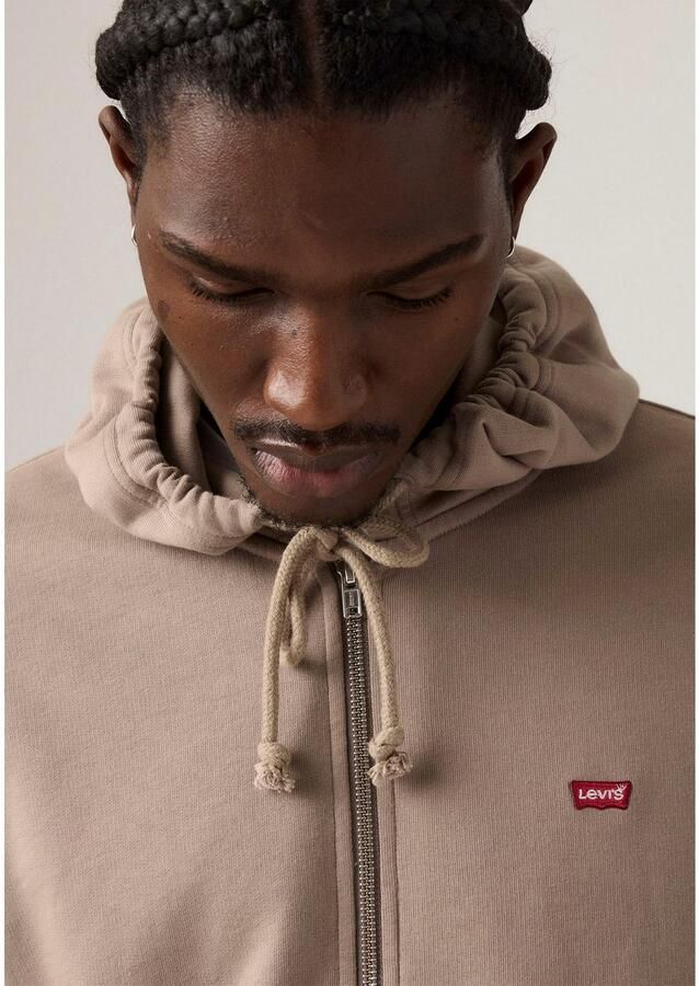 Levi's Capuchonsweatvest NEW ORIGINAL ZIP UP met logo-borduring en kangoeroezak - Foto 3