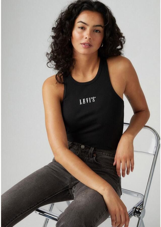 Levi's Geribde tanktop GRAPHIC GEMINI met logo-borduurwerk en structuur-look