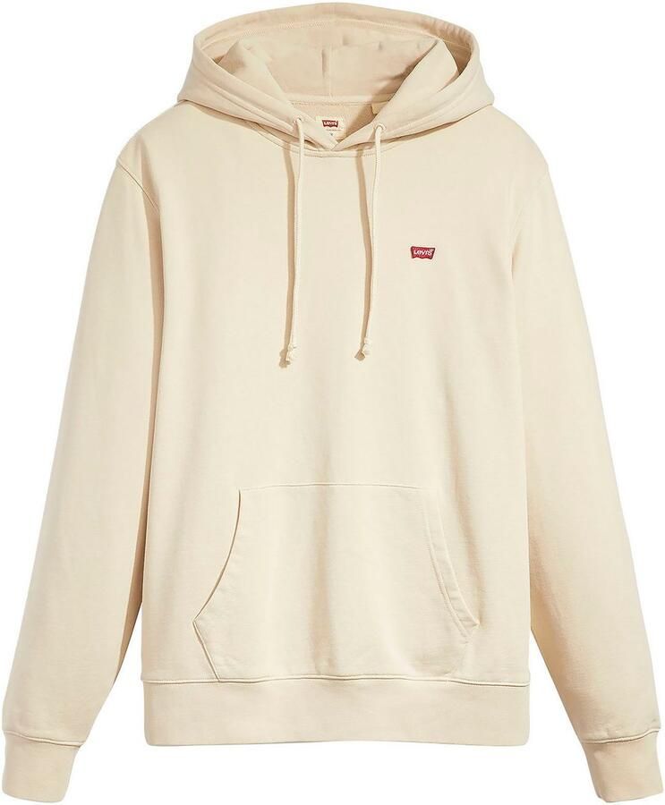 Levi's Essential Hoodie New Original Housemark Beige Heren