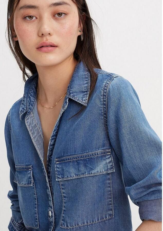 Levi's Jeans blouse DOREEN UTILITY SHIRT DA met borstzakken en van lyocell