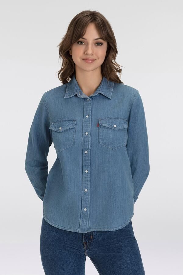 Levi's Jeans blouse ESSENTIAL WESTERN met borstzakken met drukknopen - Foto 12