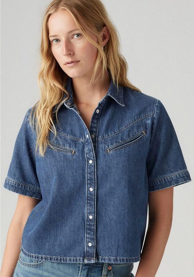 Levi's Jeans blouse RINOA kort met drukknopen - Foto 5