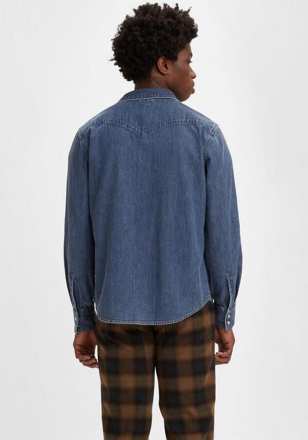Levi's Heren Denim Overhemd met Klassieke Kraag en Lange Mouwen Blauw Heren - Foto 3