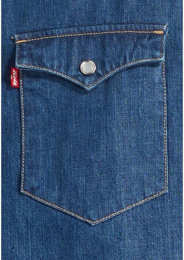 Levi's Heren Denim Overhemd met Klassieke Kraag en Lange Mouwen Blauw Heren - Foto 2