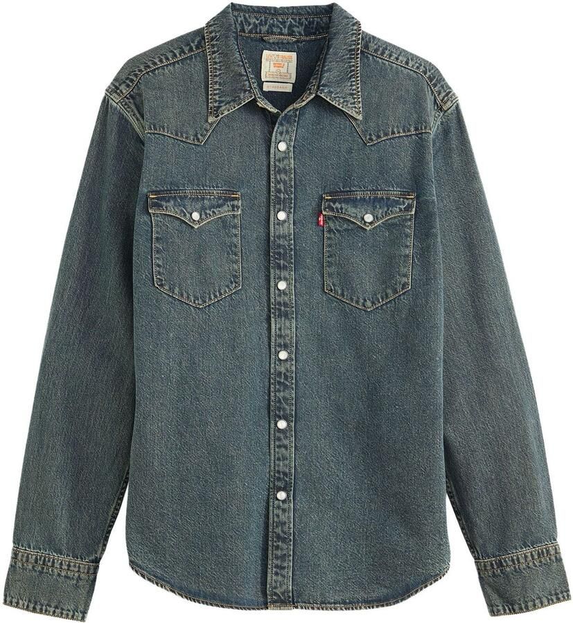 Levi's Regular fit jeansoverhemd met borstzakken en labeldetail