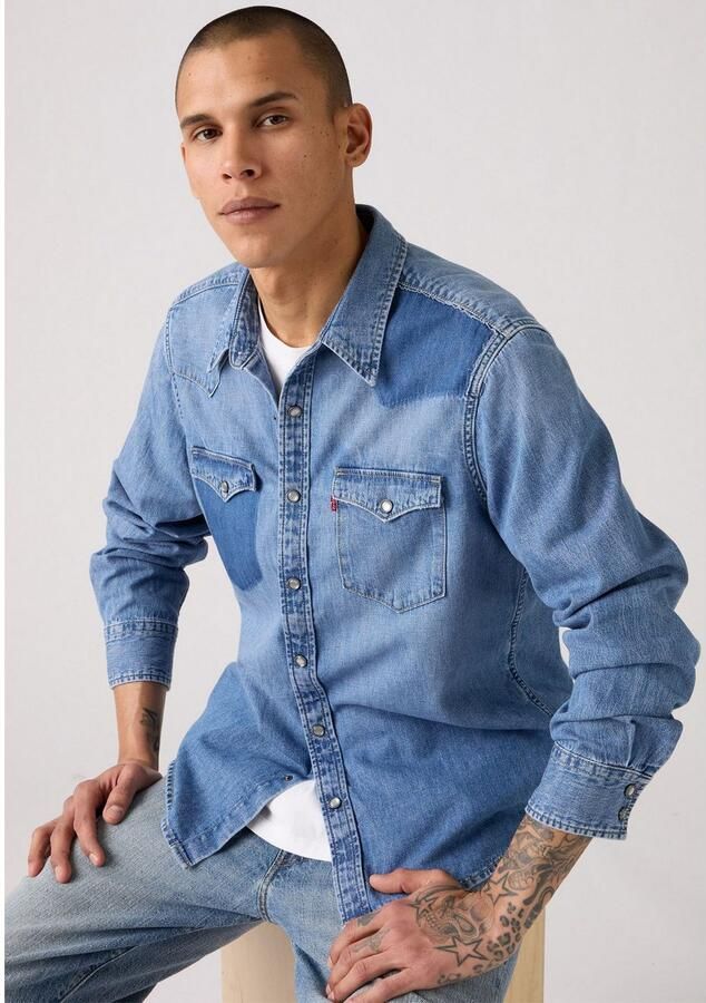 Levi's Regular fit jeansoverhemd met borstzakken en labeldetail - Foto 2