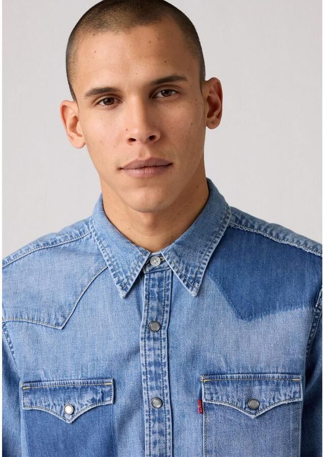Levi's Regular fit jeansoverhemd met borstzakken en labeldetail