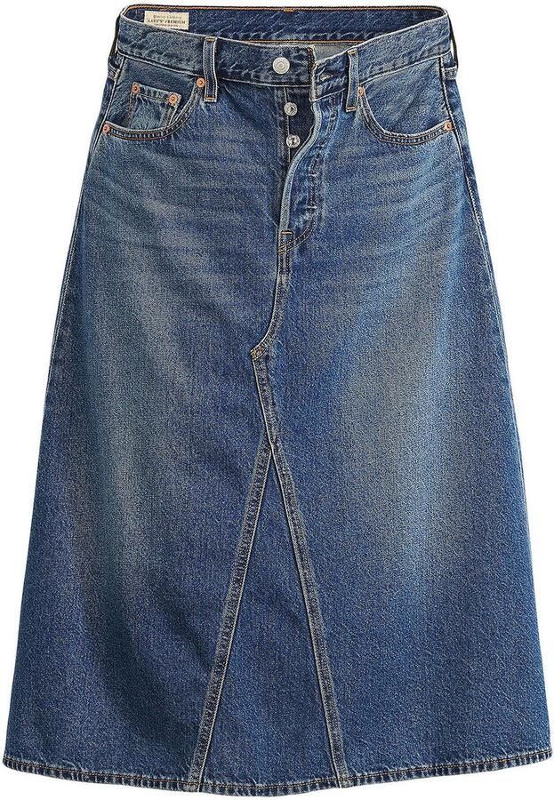 Levi's Jeans rok HR A LINE DECON SKIRT in trendy midi-lengte met rafelige rand - Foto 5