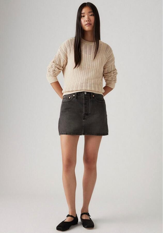 Levi's Jeans rok ICON SKIRT met used-effecten en rafelige randen - Foto 2