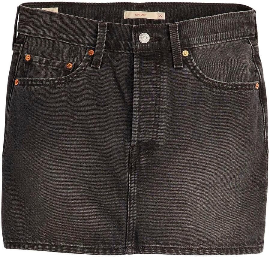 Levi's Jeans rok ICON SKIRT met used-effecten en rafelige randen