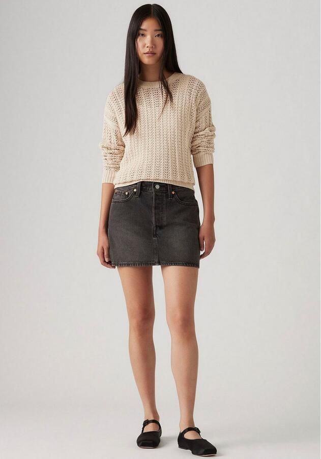 Levi's Jeans rok ICON SKIRT met used-effecten en rafelige randen - Foto 3