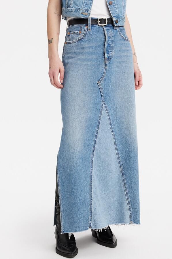 Levi's Jeans rok ICONIC LONG SKIRT in five-pocketsstijl - Foto 6