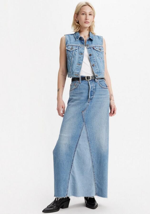 Levi's Jeans rok ICONIC LONG SKIRT in five-pocketsstijl