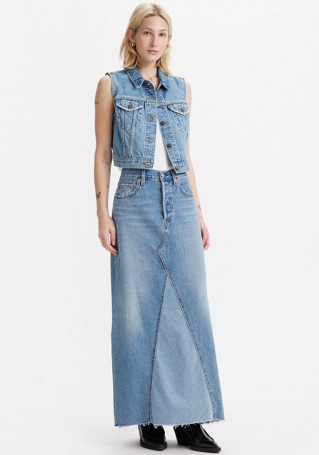 Levi's Jeans rok ICONIC LONG SKIRT in five-pocketsstijl - Foto 4