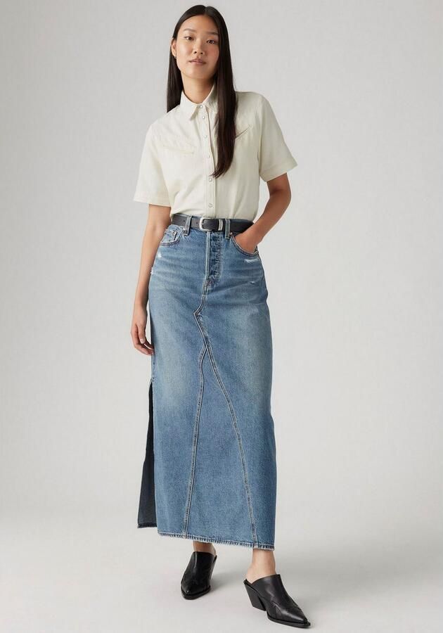 Levi's Jeans rok ICONIC LONG SKIRT in five-pocketsstijl - Foto 5