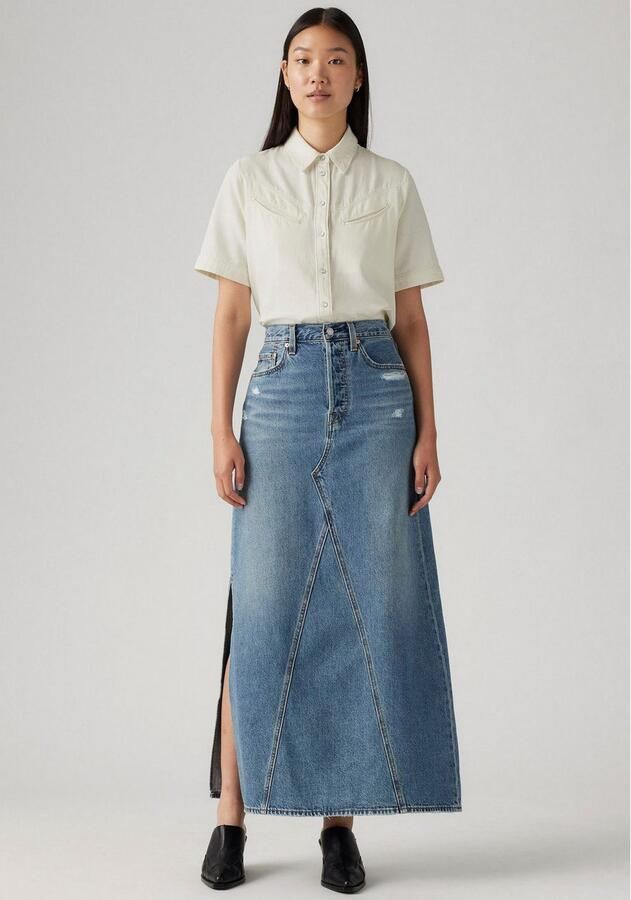 Levi's Jeans rok ICONIC LONG SKIRT in five-pocketsstijl - Foto 3