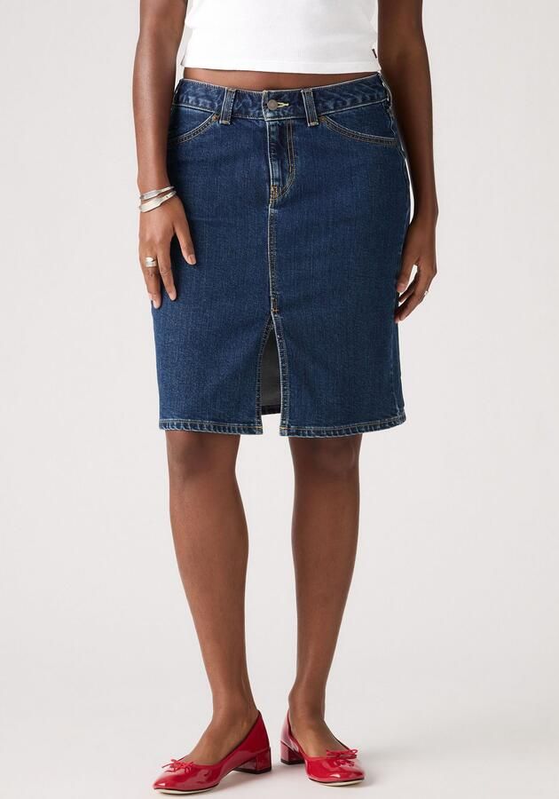 Levi's Jeans rok LOW MIDI SKIRT ME met splits voor meer bewegingsvrijheid - Foto 6