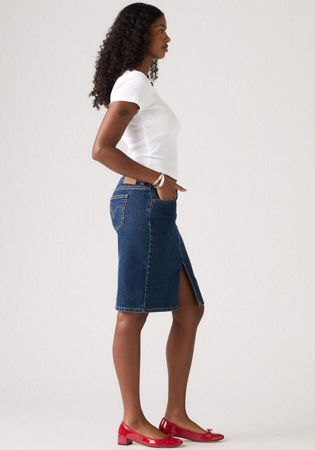 Levi's Jeans rok LOW MIDI SKIRT ME met splits voor meer bewegingsvrijheid - Foto 4