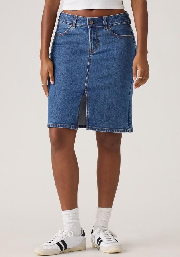 Levi's Jeans rok LOW MIDI SKIRT ME met splits voor meer bewegingsvrijheid - Foto 6