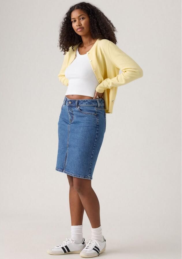Levi's Jeans rok LOW MIDI SKIRT ME met splits voor meer bewegingsvrijheid - Foto 3