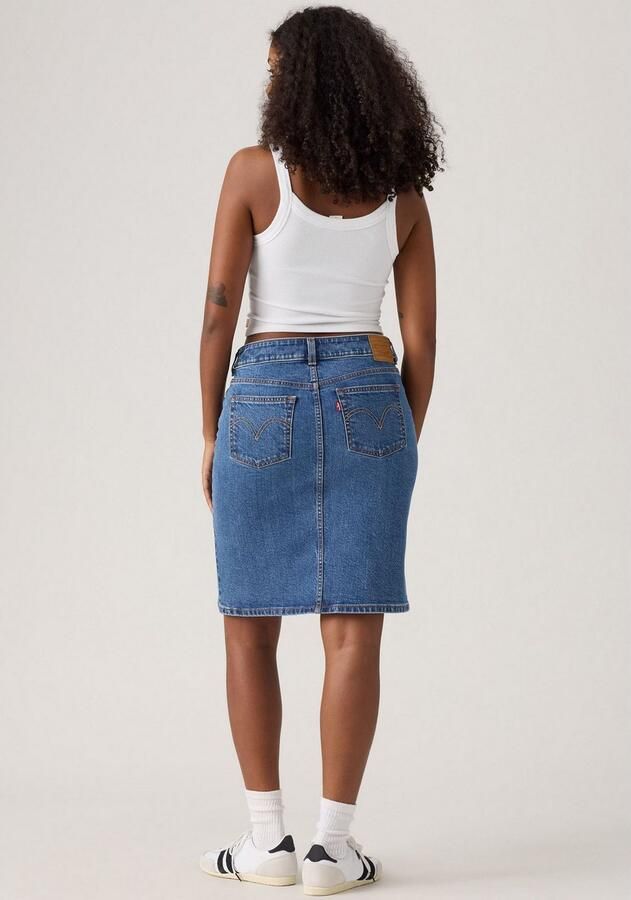 Levi's Jeans rok LOW MIDI SKIRT ME met splits voor meer bewegingsvrijheid - Foto 4