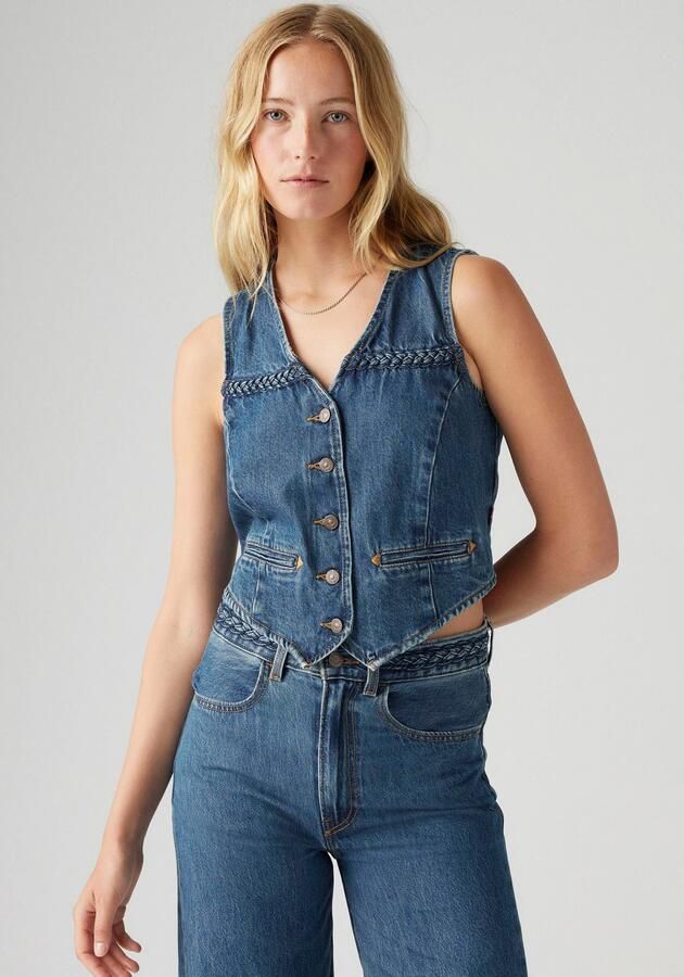 Levi's Jeansgilet BRAIDED VEST met decoratieve stiksels - Foto 9