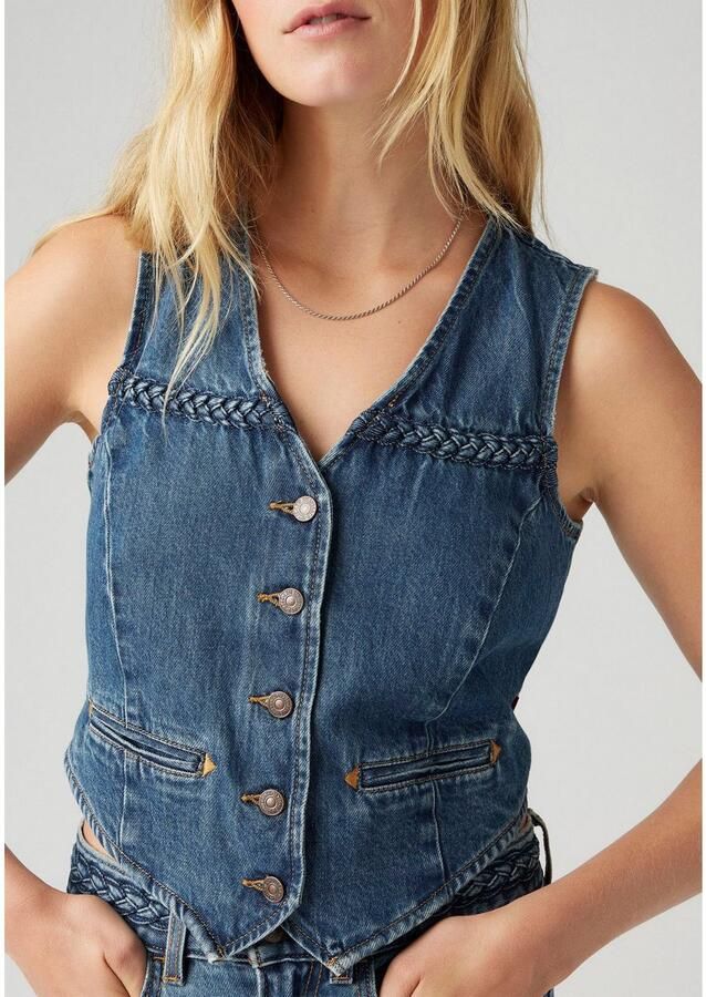 Levi's Jeansgilet BRAIDED VEST met decoratieve stiksels - Foto 2