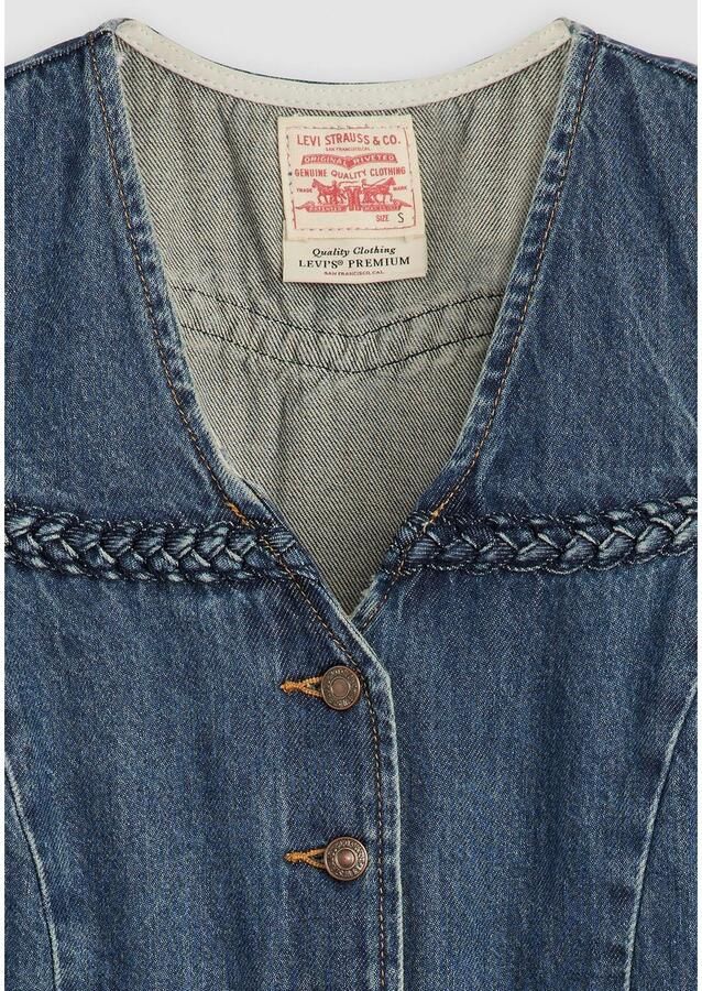 Levi's Jeansgilet BRAIDED VEST met decoratieve stiksels - Foto 3