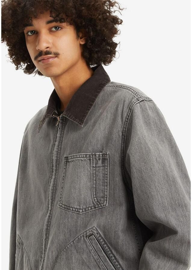Levi's Jeansjack FULL ZIP MECHANICS TRKR met rits en kraag met cord-inzet - Foto 2
