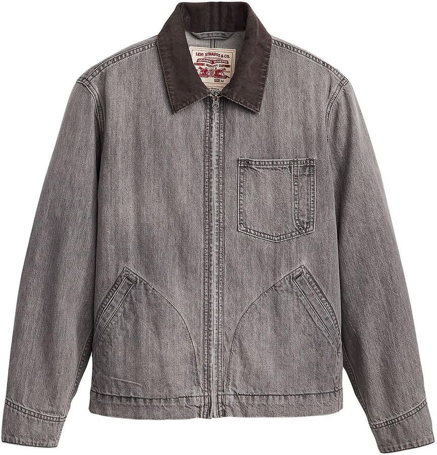 Levi's Jeansjack FULL ZIP MECHANICS TRKR met rits en kraag met cord-inzet