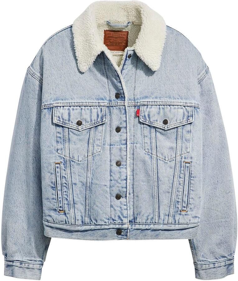 Levi's Jeansjack SHERPA TRUCKER met teddy-pluche