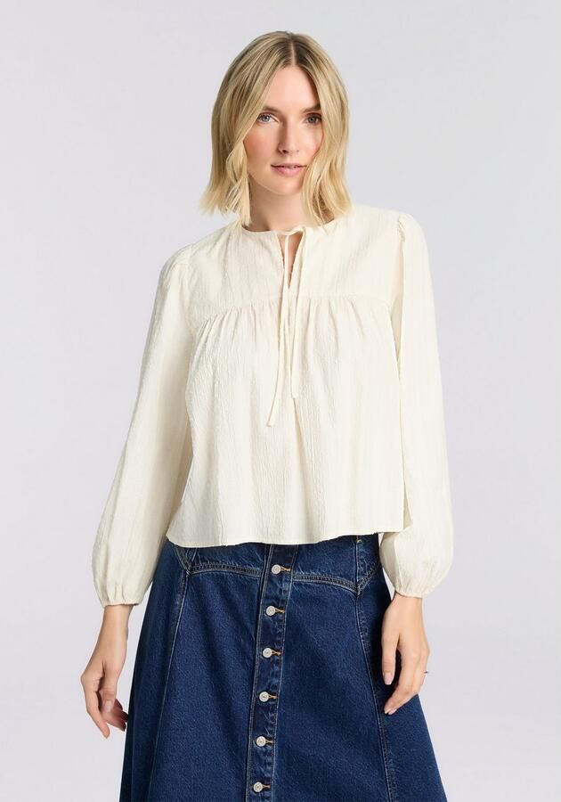 Levi's Klassieke blouse JOSEPHINE LS HOLI met elastische taille - Foto 6