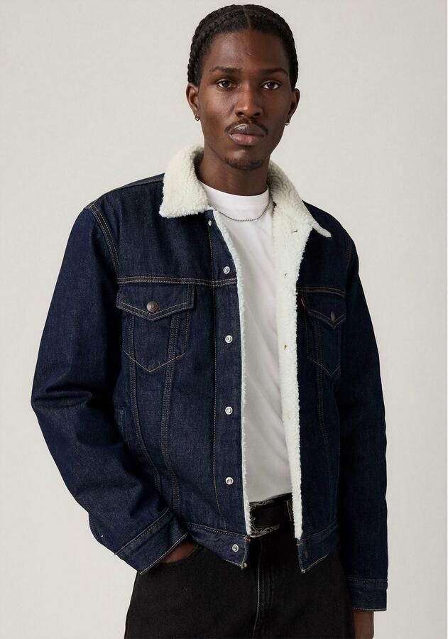 Levi's Jeansjack met voering van teddybont model 'GIVE IT A RINSE' - Foto 3