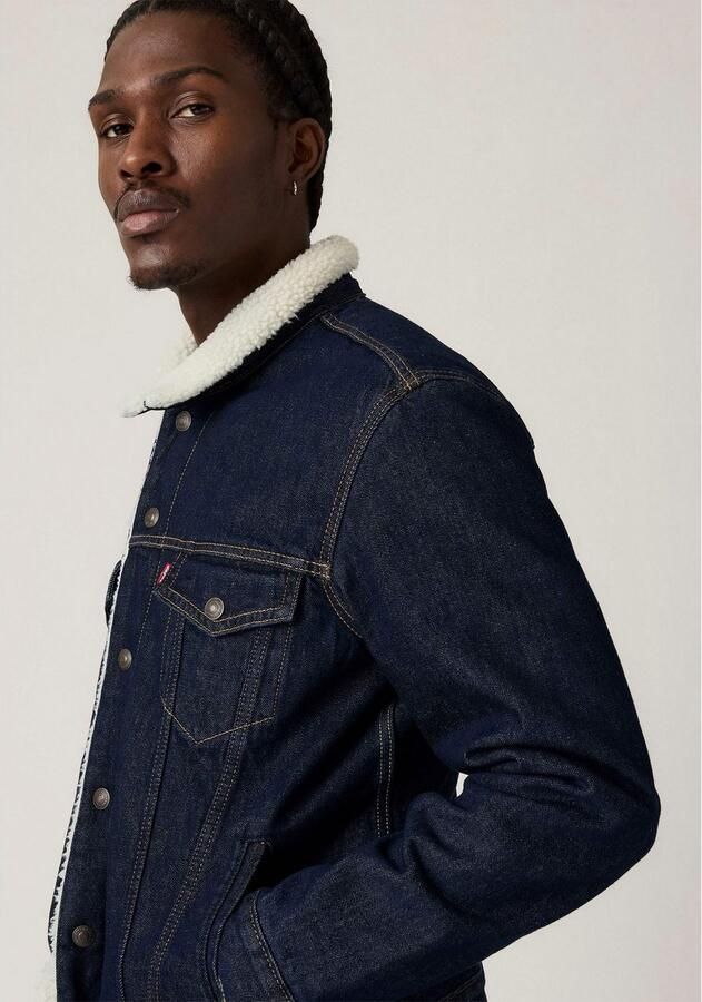 Levi's Jeansjack met voering van teddybont model 'GIVE IT A RINSE' - Foto 4