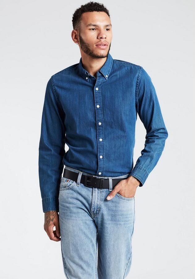 Levi's Leren riem met logo-applicatie model 'Ashland' - Foto 2