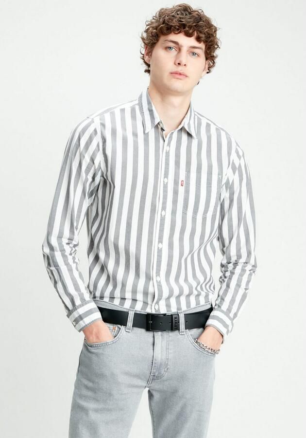 Levi's Leren riem met logo-applicatie model 'Ashland' - Foto 3