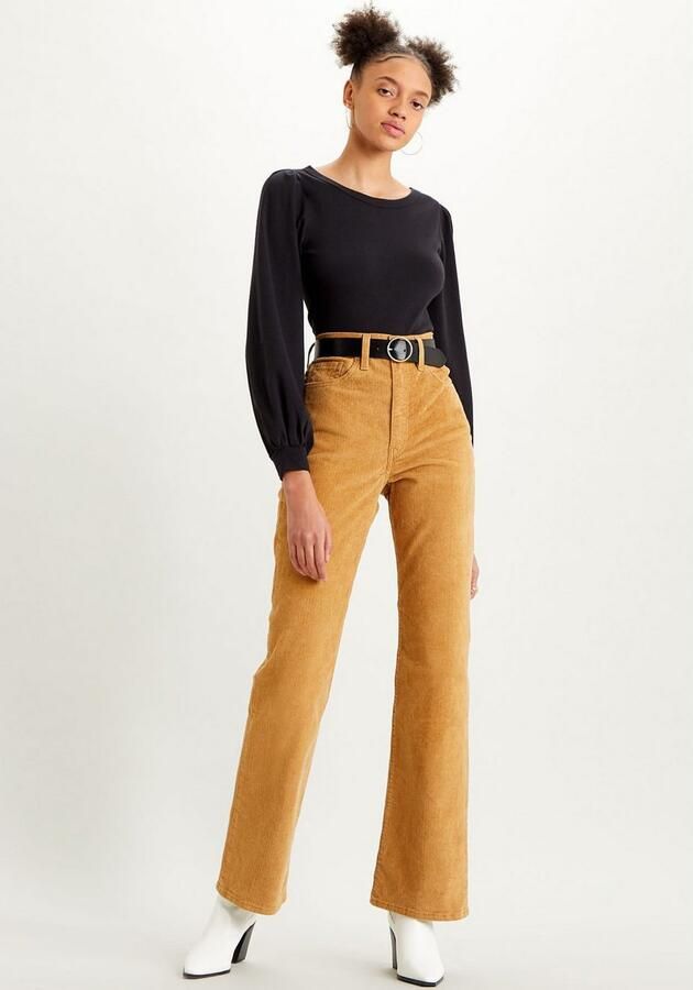 Levi's leren riem Athena zwart