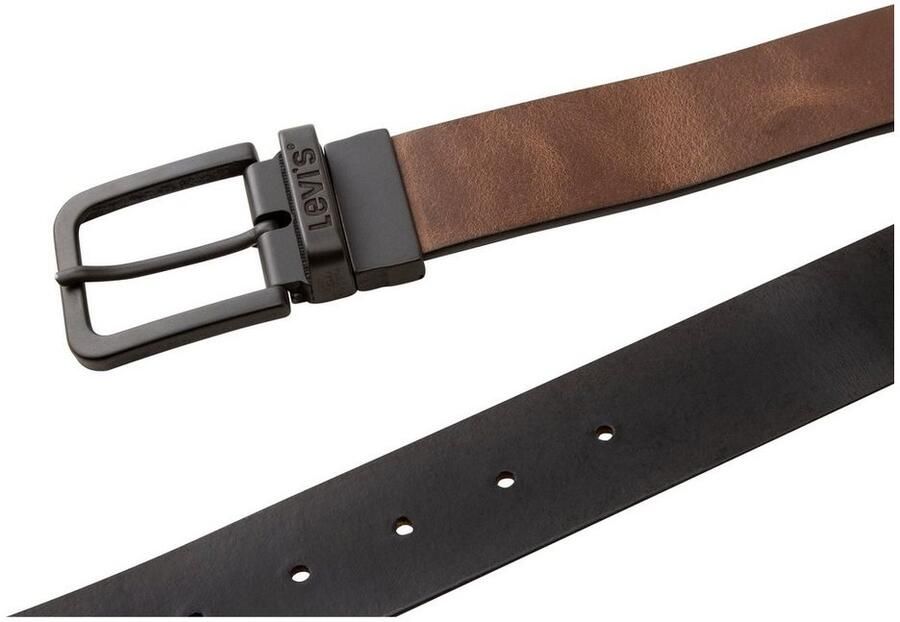 Levi's Leren riem CORE metalen tweezijdig te dragen riem - Foto 2