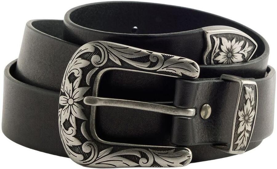 Levi's Leren riem GO WEST BELT met bloemenreliëf - Foto 5