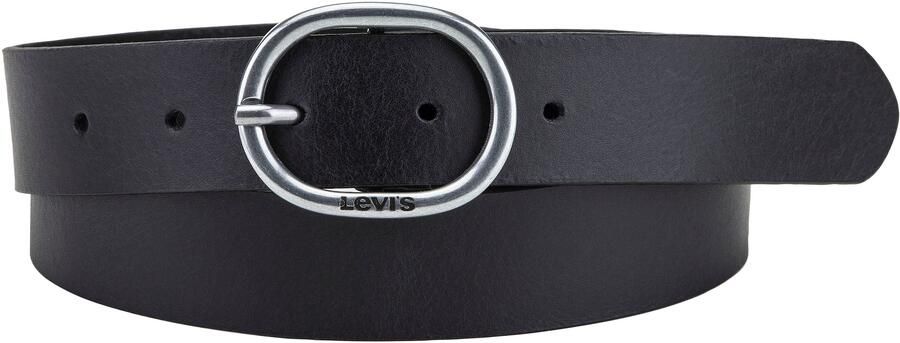 Levi's Leren riem HERMOSILLA met ovale sluiting en logo-opdruk