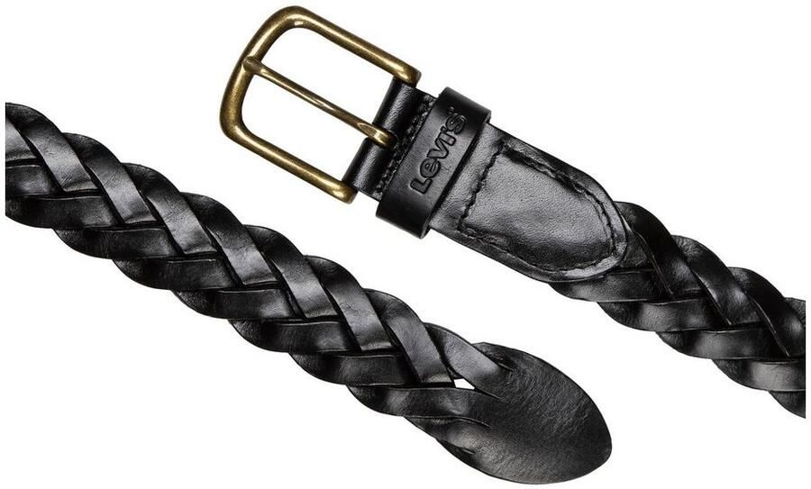 Levi's Leren riem in gevlochten look