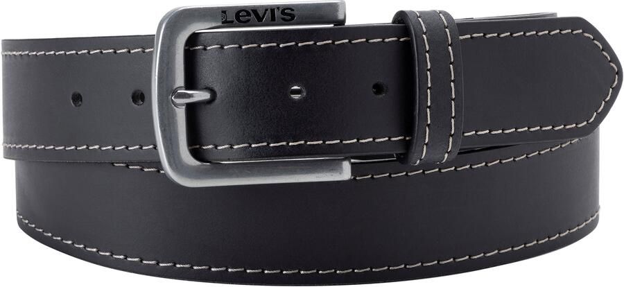 Levi's Leren riem met label in reliëf model 'LOIRE' - Foto 2