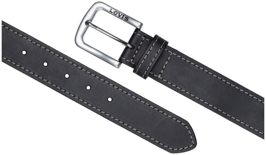 Levi's Leren riem met label in reliëf model 'LOIRE'