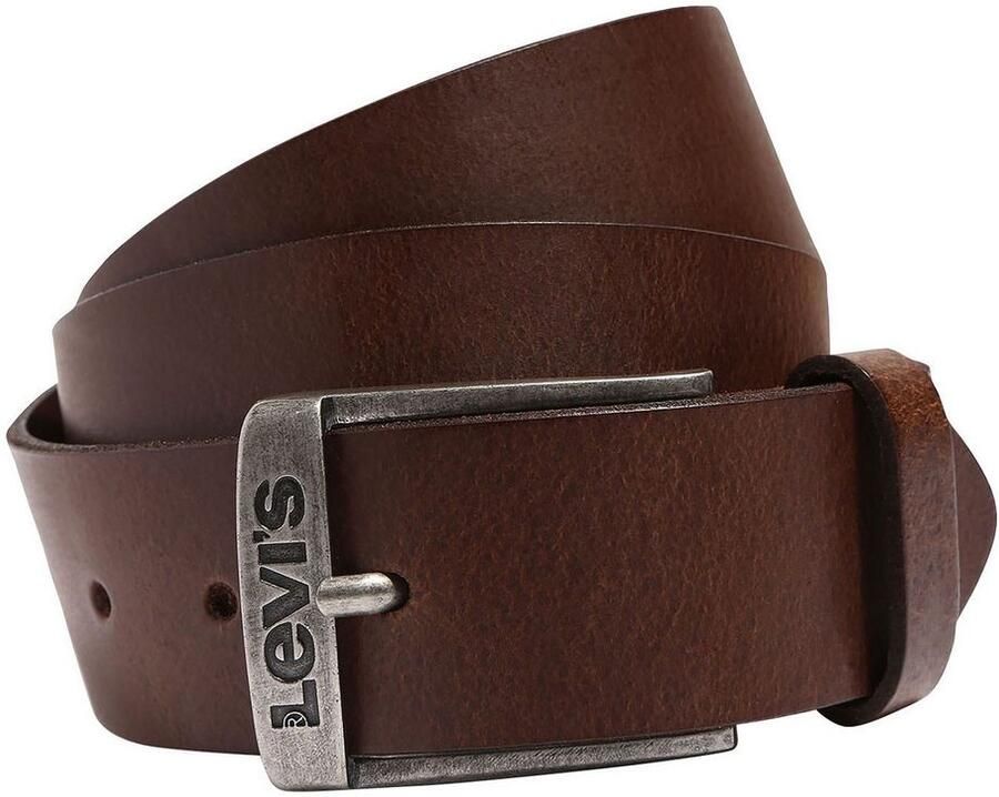 Levi's Leren riem NEW DUNCAN met een gestempeld logo op de gesp - Foto 3