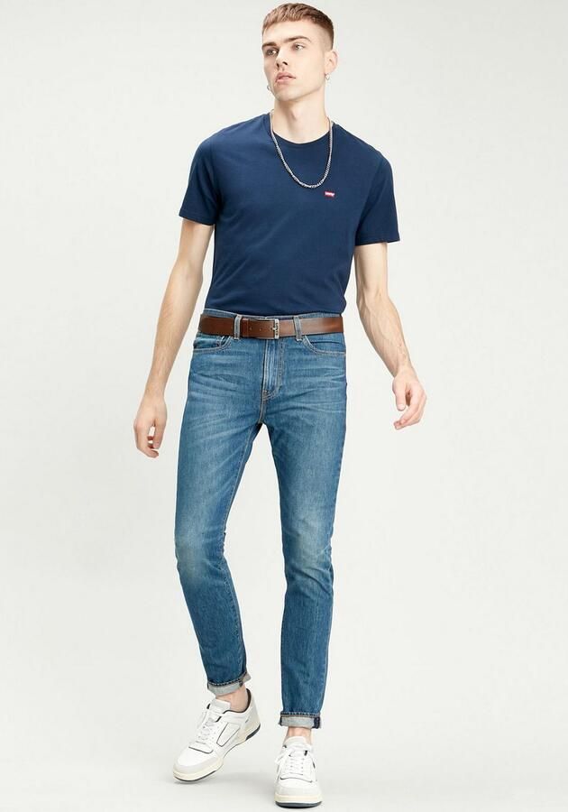 Levi's Leren riem NEW DUNCAN met een gestempeld logo op de gesp - Foto 6