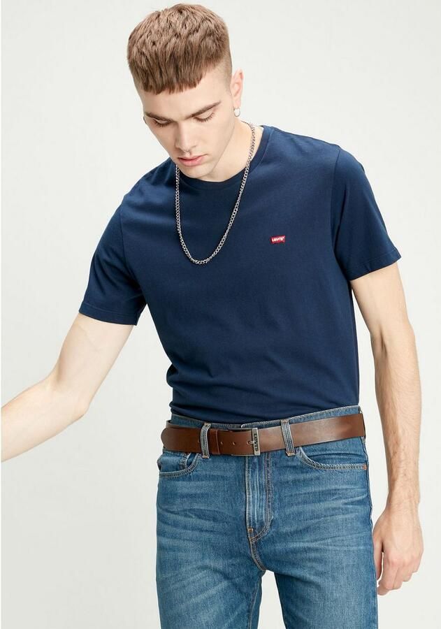 Levi's Leren riem NEW DUNCAN met een gestempeld logo op de gesp - Foto 5