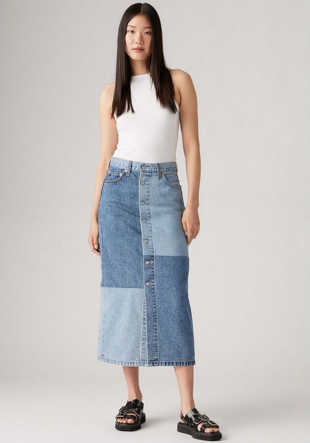 Levi's Midirok BUTTON MIDI SKIRT PAT - Foto 3