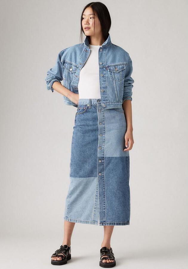 Levi's Midirok BUTTON MIDI SKIRT PAT - Foto 4