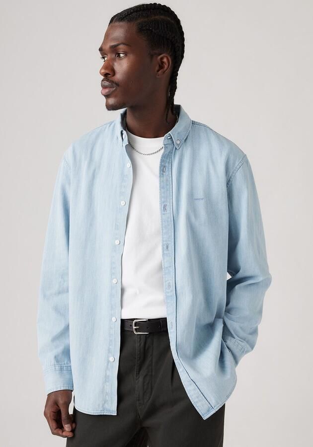 Levi's Overhemd met lange mouwen AUTHENTIC BUTTON DOWN met ton-in-ton logo-borduursel op de borst - Foto 6