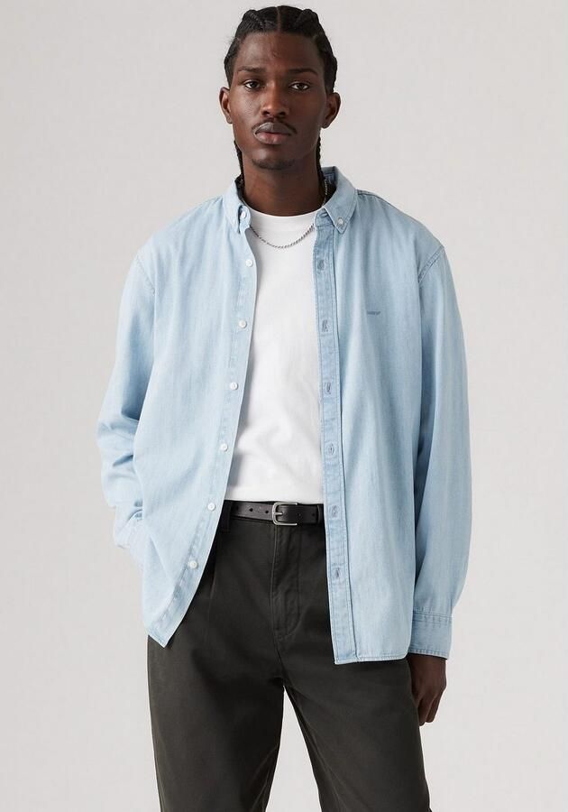 Levi's Overhemd met lange mouwen AUTHENTIC BUTTON DOWN met ton-in-ton logo-borduursel op de borst - Foto 4